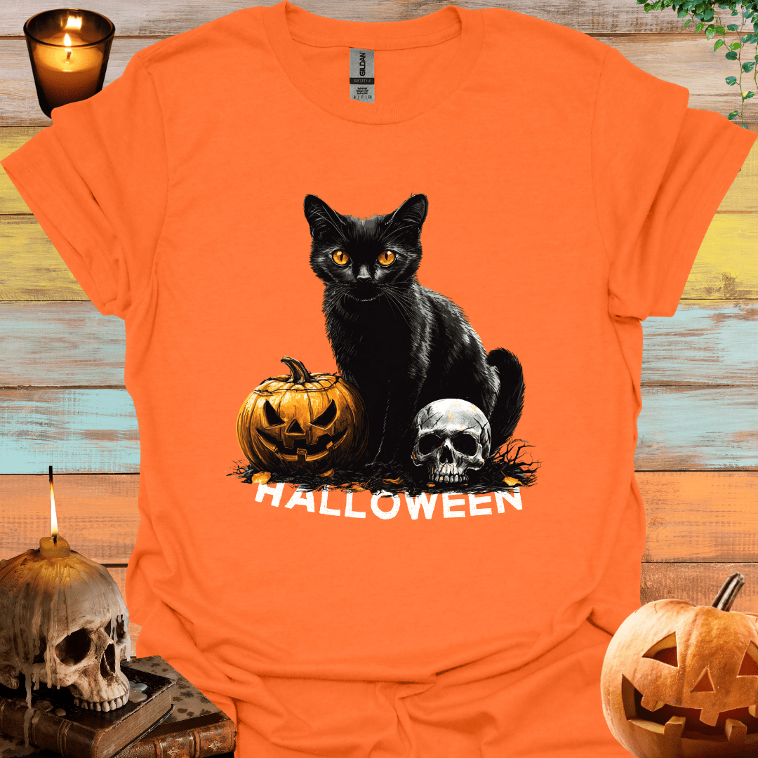 Black Cat Pumpkin T-Shirt