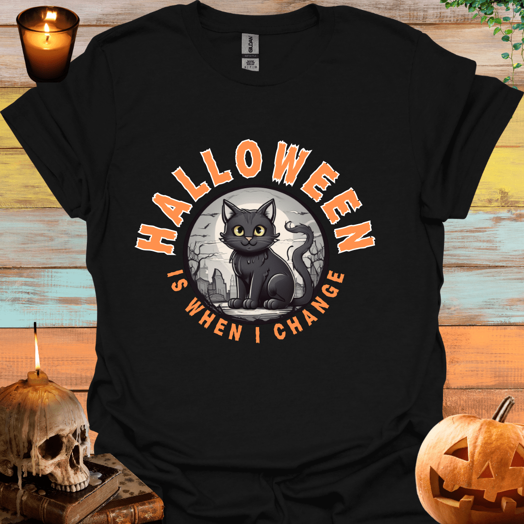 Halloween Black Cat T-Shirt