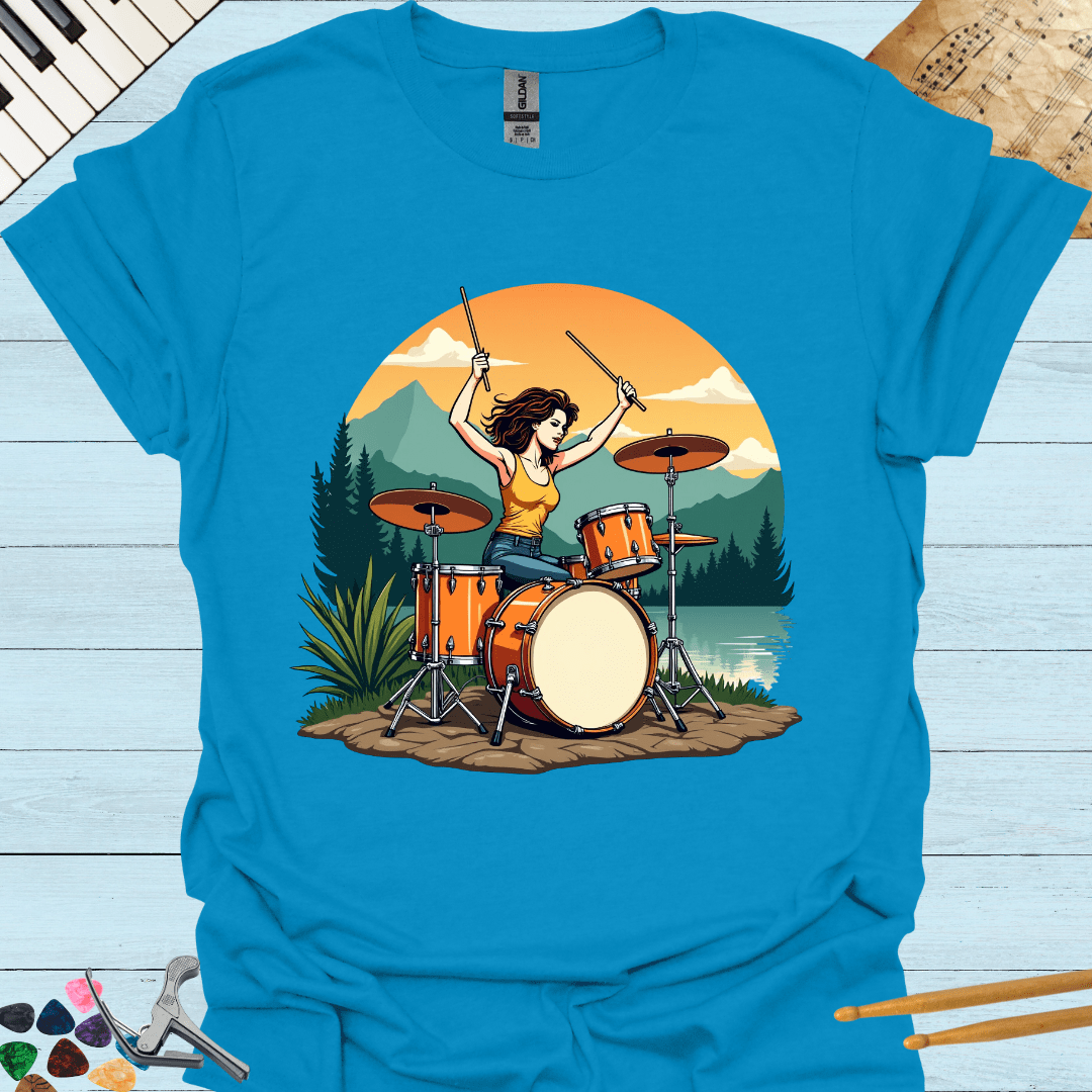 Rock Woman Drummer T-Shirt