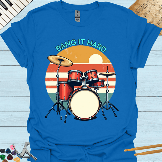 Retro Rock Drums T-Shirt