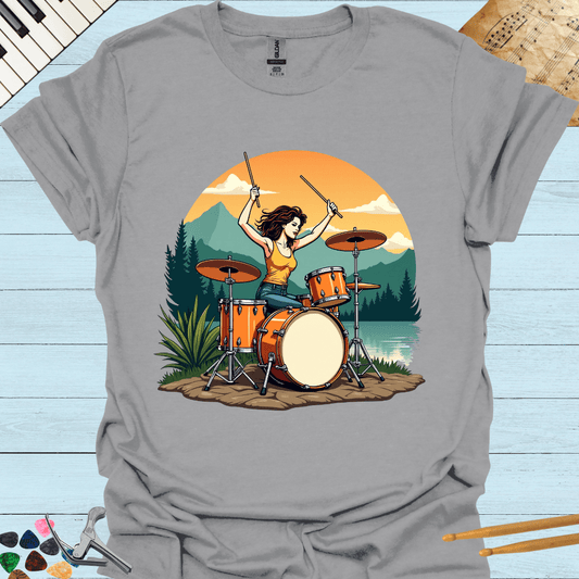 Rock Woman Drummer T-Shirt