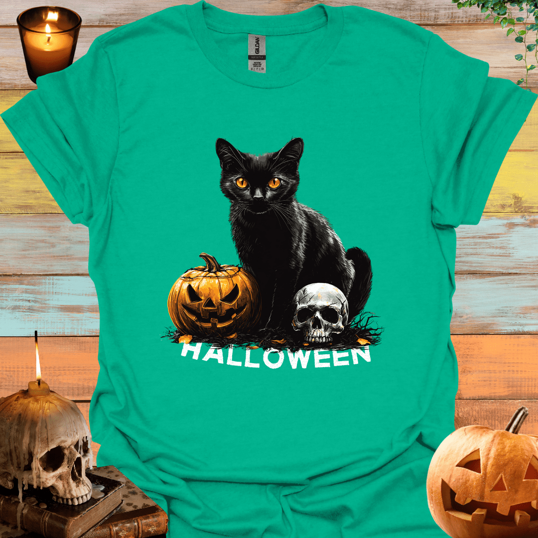 Black Cat Pumpkin T-Shirt