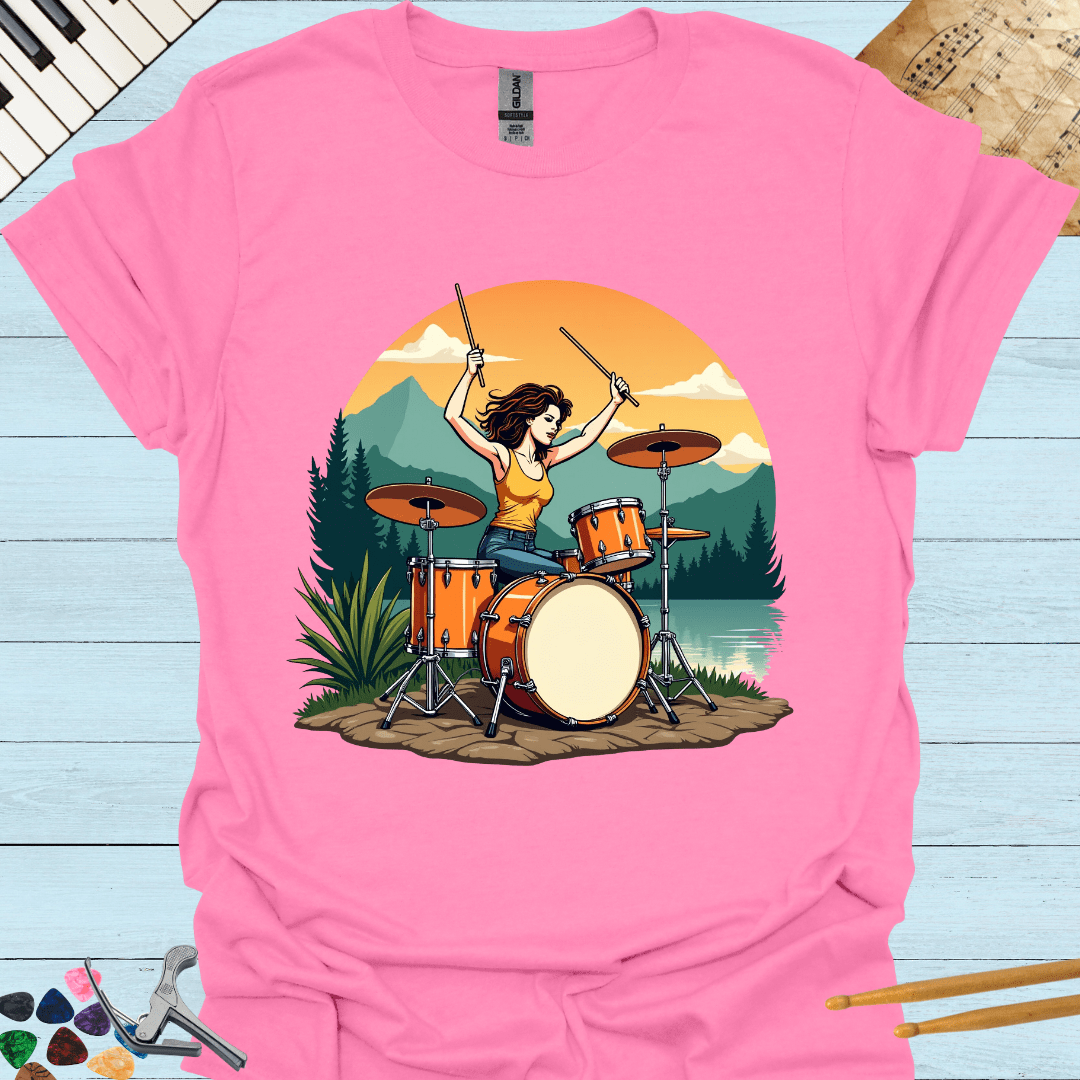 Rock Woman Drummer T-Shirt