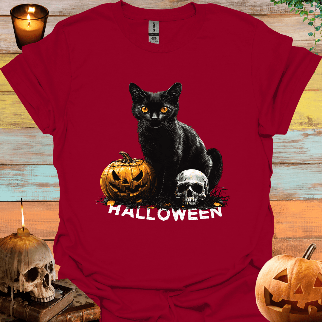 Black Cat Pumpkin T-Shirt