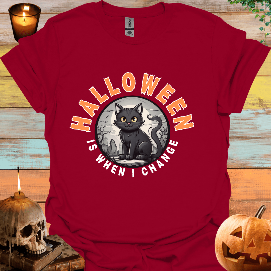 Halloween Black Cat T-Shirt