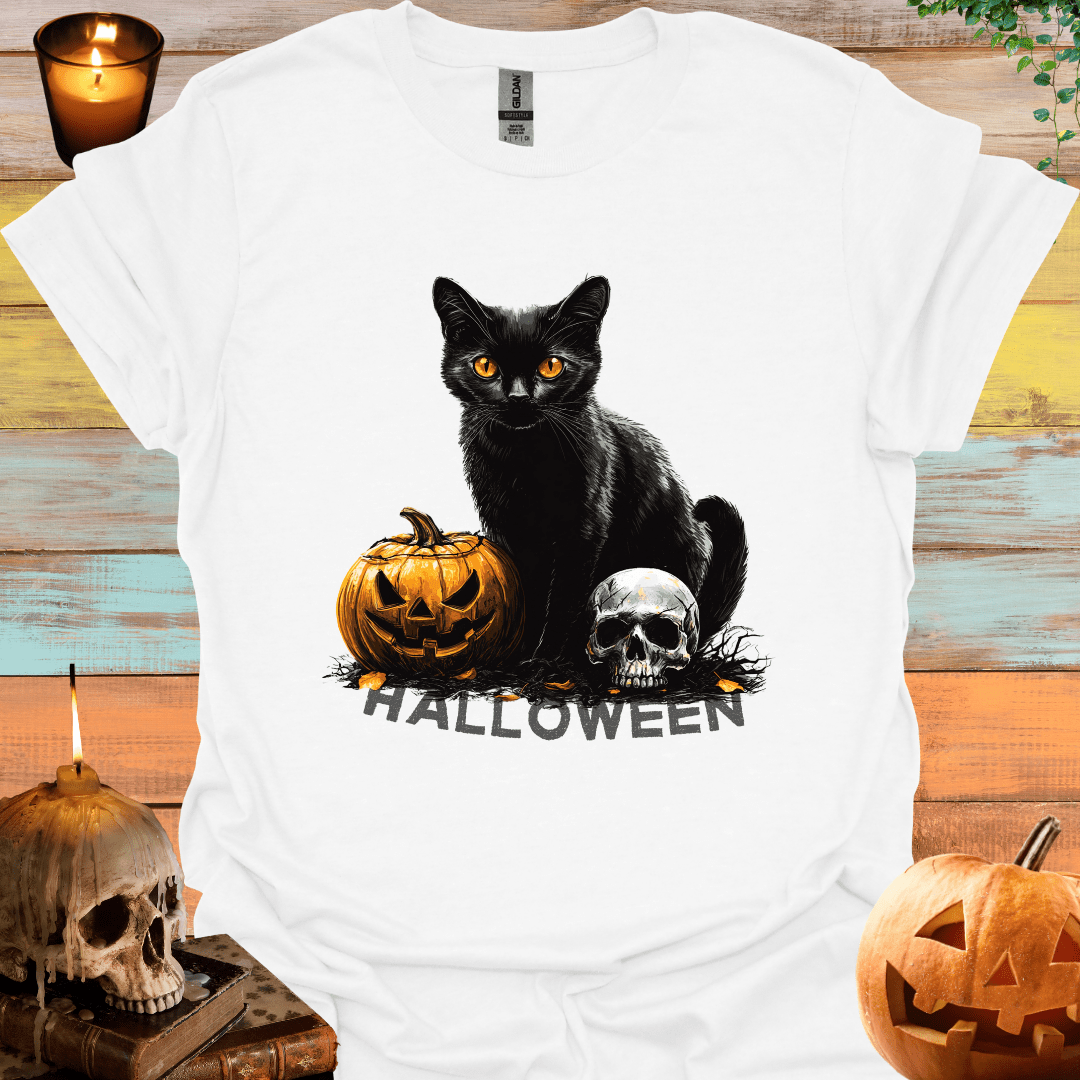 Black Cat Pumpkin T-Shirt