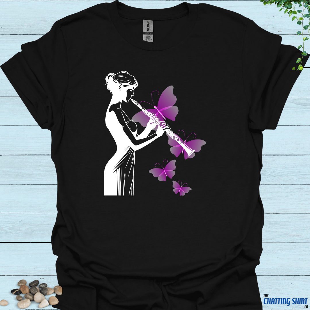 Clarinet Butterfly Girl T-Shirt