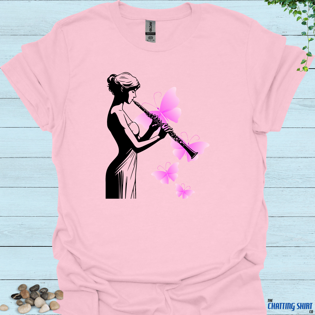 Clarinet Butterfly Girl T-Shirt