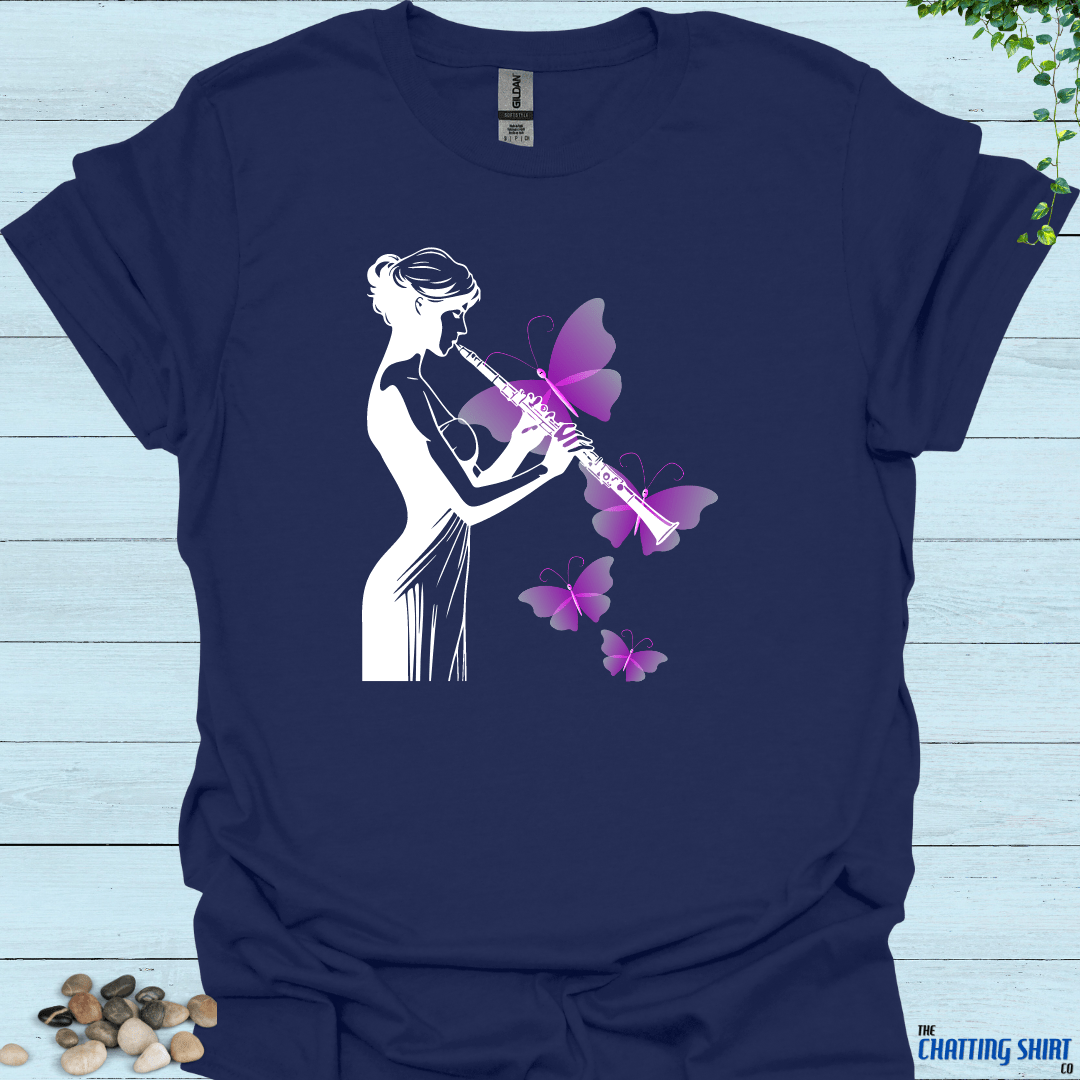 Clarinet Butterfly Girl T-Shirt