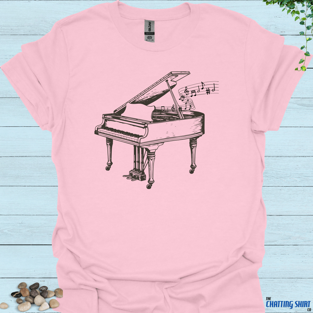 Classic Piano Flowing Notes T-Shirt