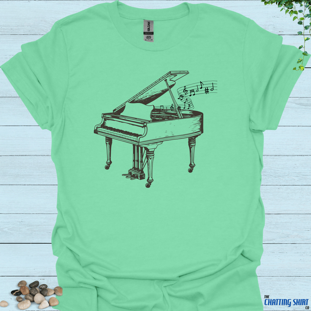 Classic Piano Flowing Notes T-Shirt