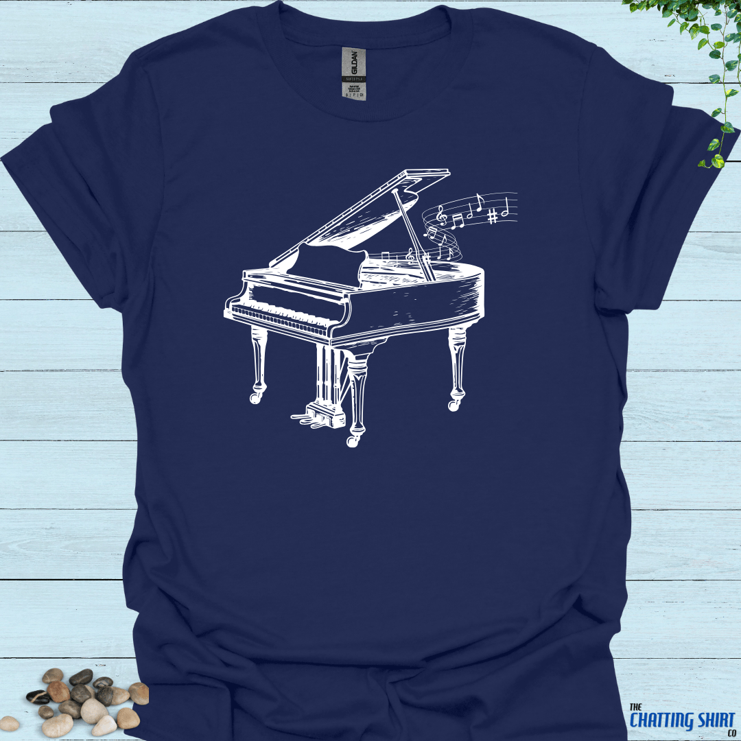 Classic Piano Flowing Notes T-Shirt