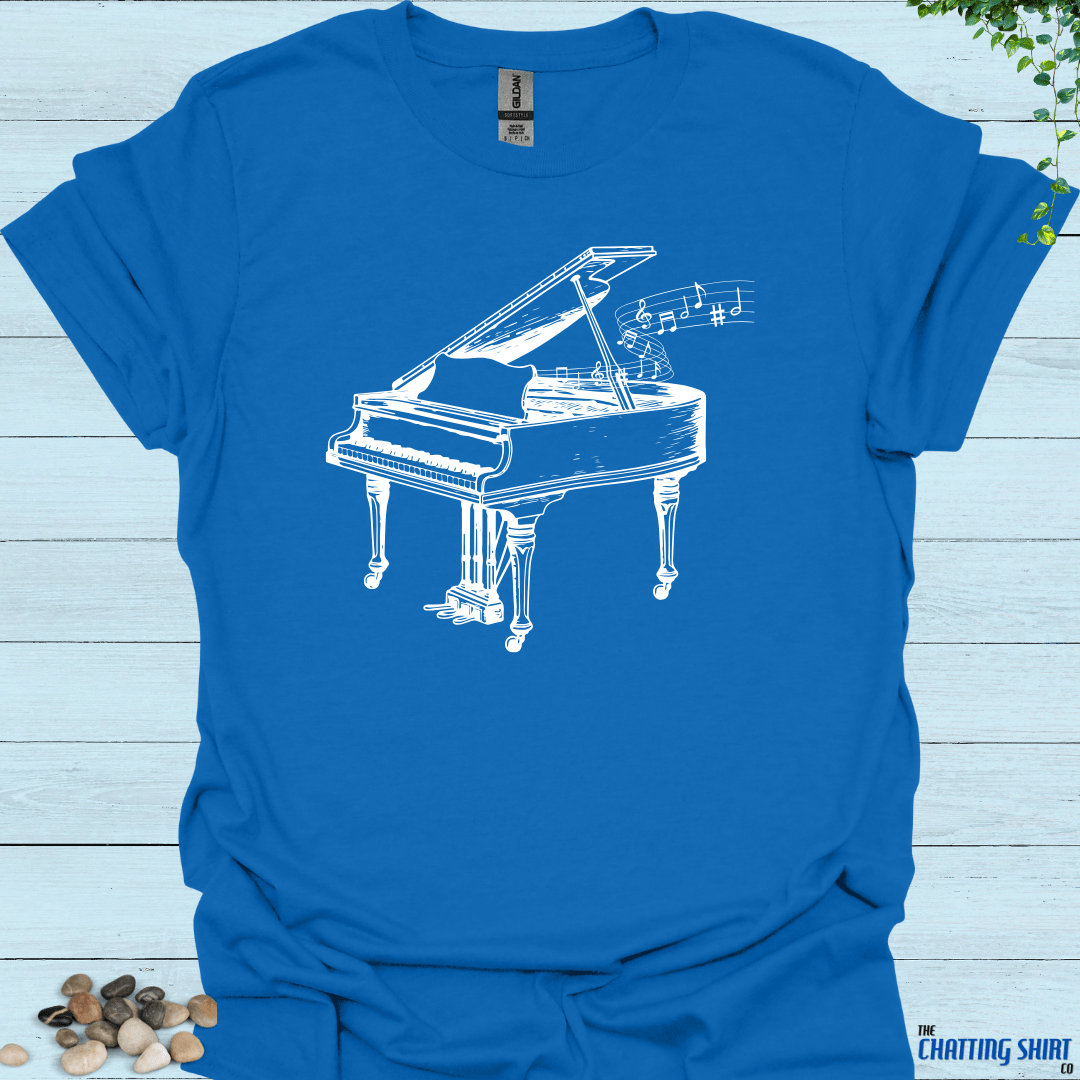 Classic Piano Flowing Notes T-Shirt