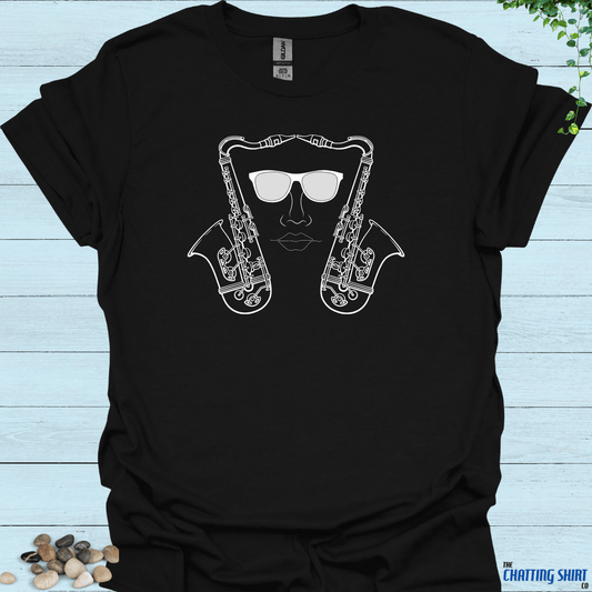 Saxophone Sunglasses T-Shirt