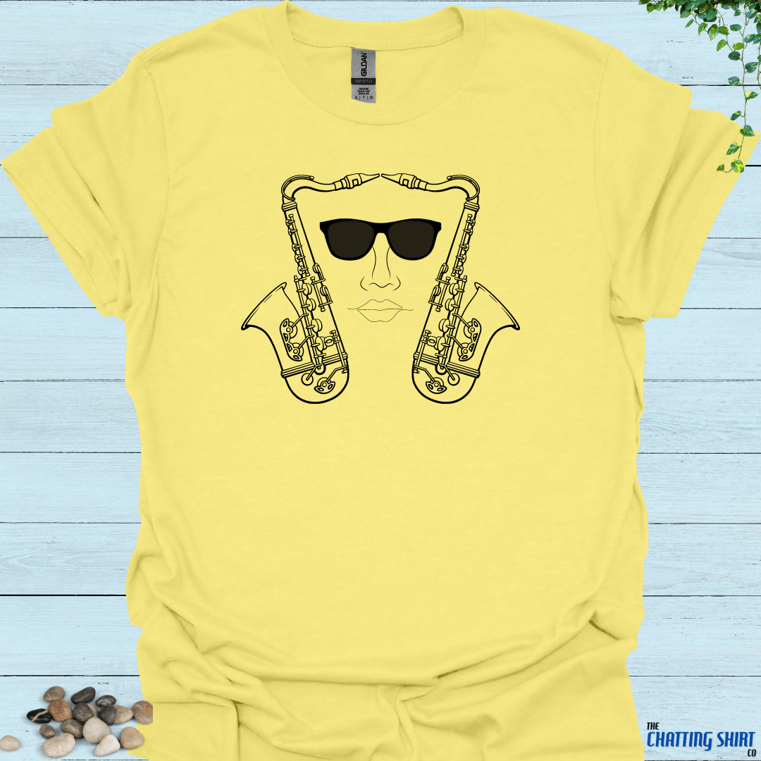 Saxophone Sunglasses T-Shirt