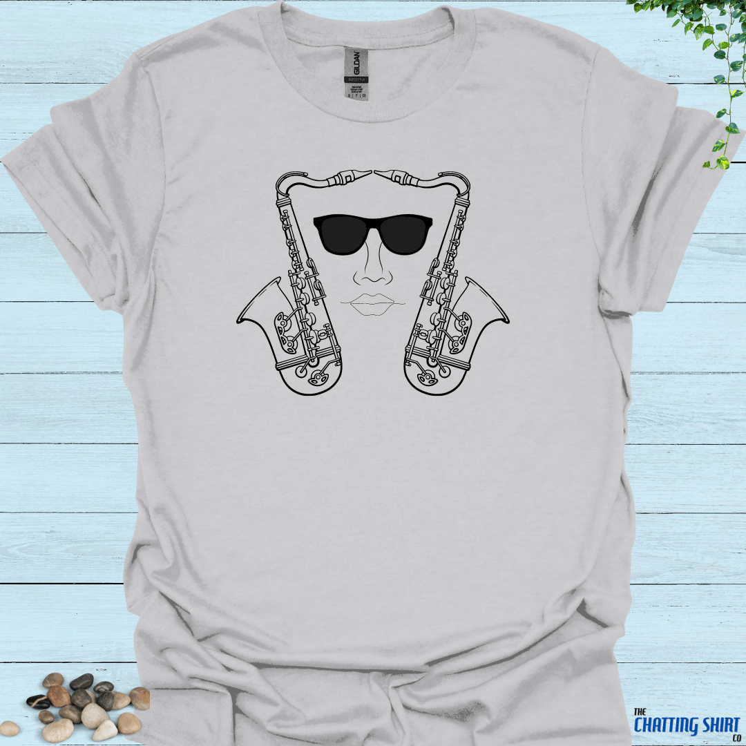 Saxophone Sunglasses T-Shirt