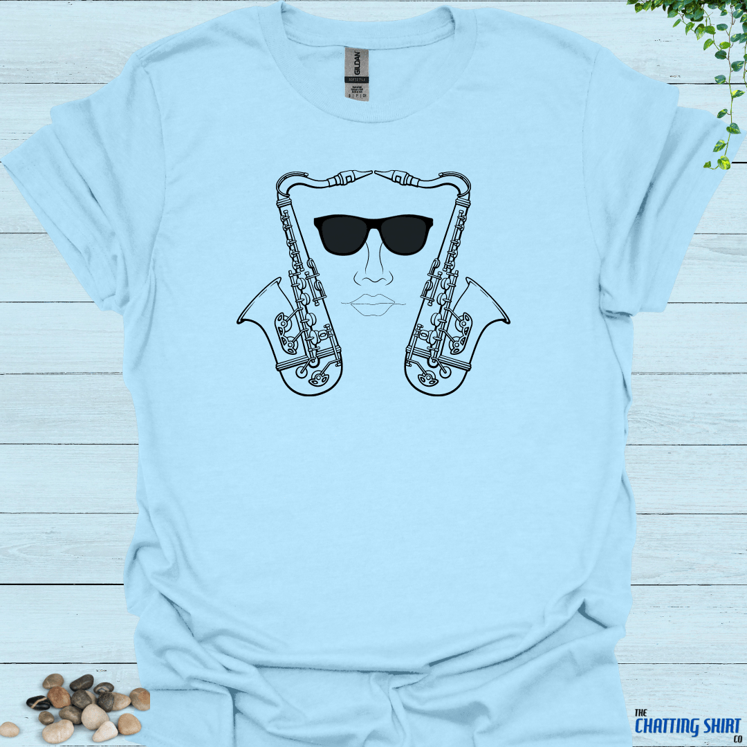 Saxophone Sunglasses T-Shirt