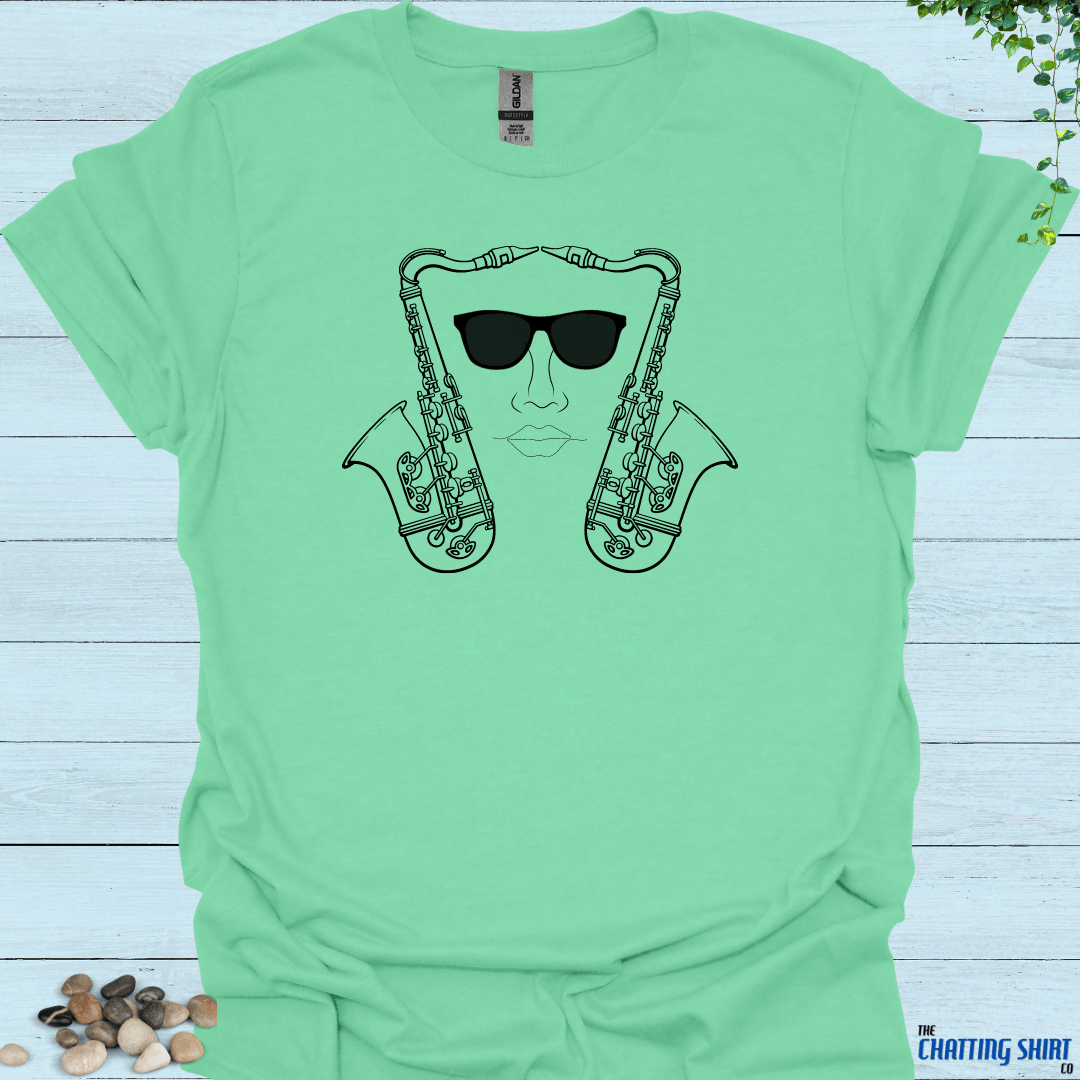 Saxophone Sunglasses T-Shirt